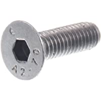 SECCARO Tornillo avellanado M6 x 20 mm- acero inoxidable V2A VA A2- DIN 7991 - ISO 10642- hexágono interior- 20 piezas